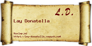 Lay Donatella névjegykártya
